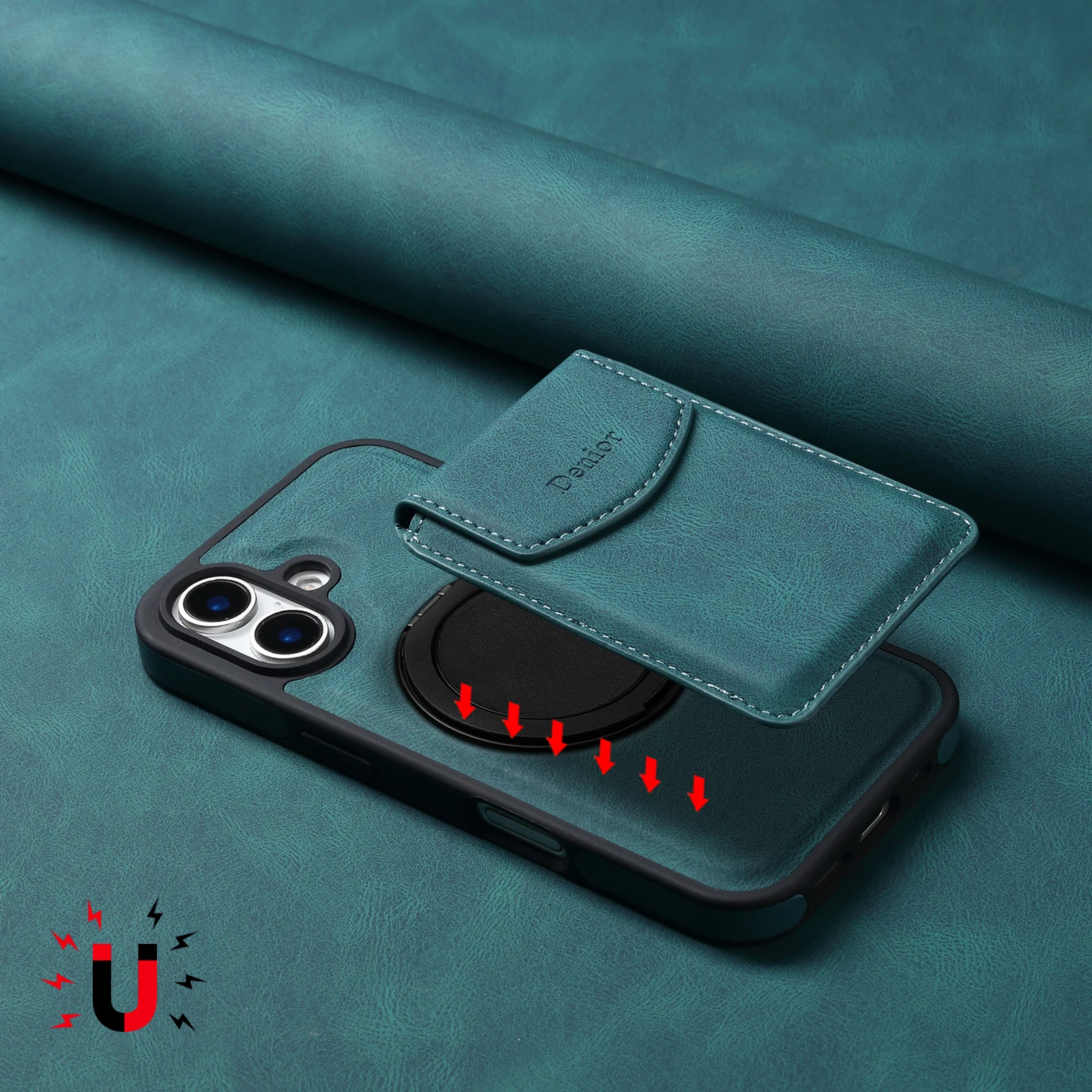 iPhone Leather Wallet Case with Wireless Charging 2