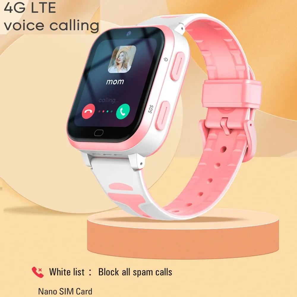 어린이 GPS 스마트 워치, ROM 포함, 8GB 영상 통화 전화, 안드로이드 워치, 통화 백 모니터, 지지대 다운로드 앱, 어린이 스마트워치, 4G