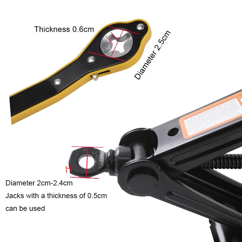 Ratchet Wrench Car Labor-saving Jack Ratchet Wrench Scissor Jack Garage Tire Wheel Lug Wrench Handle Labor-saving Car Repair Tool