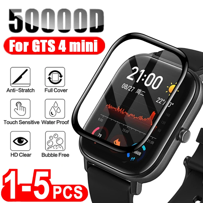 

9D мягкое закаленное стекло, Защитная пленка для Xiaomi Amazfit GTR 4 3 2E POP Pro, Защита экрана для Huami Amazfit GTS 3 4 2 mini