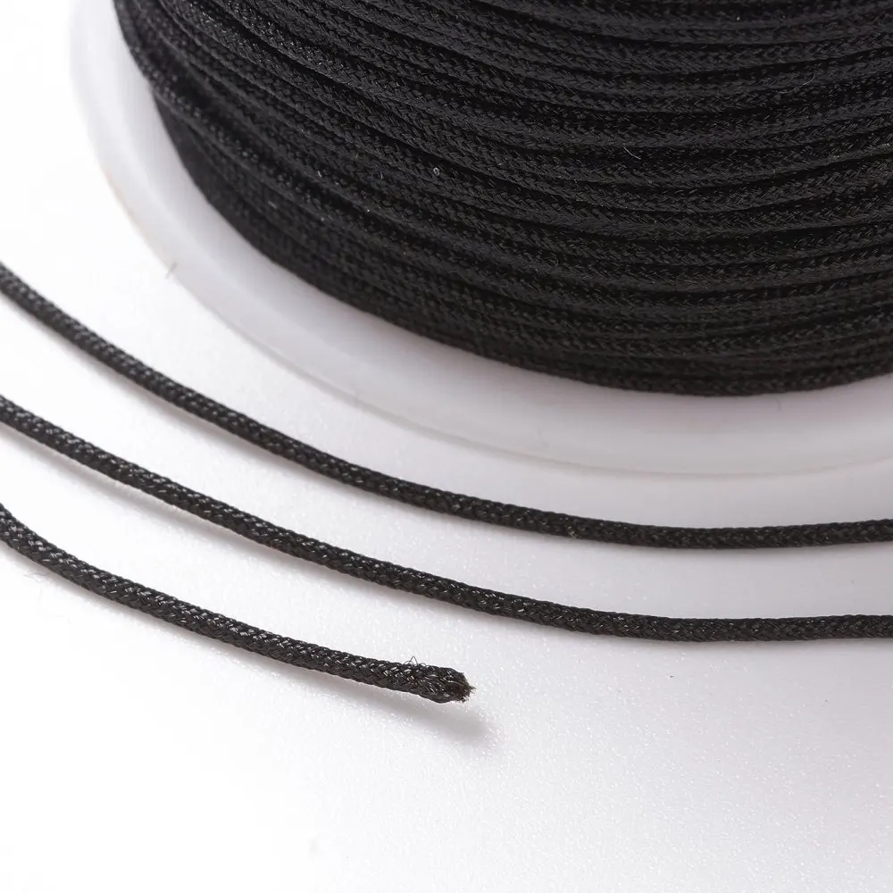 Durable Black Nylon Thread for Jewelry Crafting - 1mm Thickness, 100 Yards