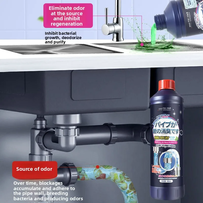 Deodorante per tubi, deodorante per WC, artefatto antiodore per scarichi a pavimento di cucina e bagno, deodorizzazione e rimozione degli odori. - immagine 2