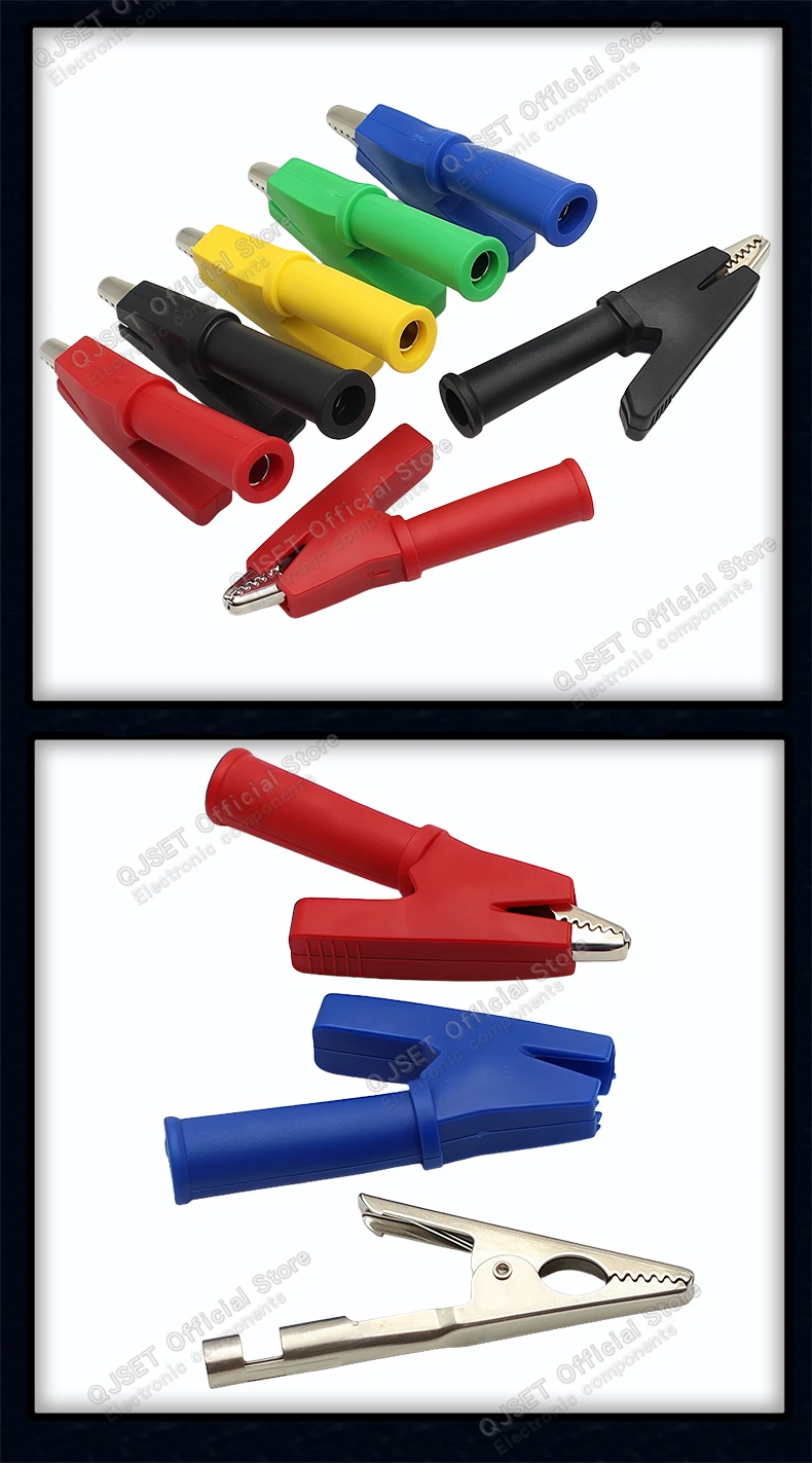 5 Stück 30A Isolierte Krokodilklemmen aus reinem Kupfer mit 10 mm Öffnung und 4 mm Anschluss für Bananenstecker oder Schweißarbeiten – Detail 10