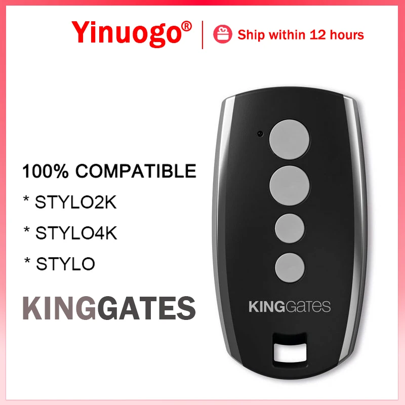 Telecomando Apriporta Garage 433,92 MHz - Compatibile King Gates Stylo 4K, 4 Canali