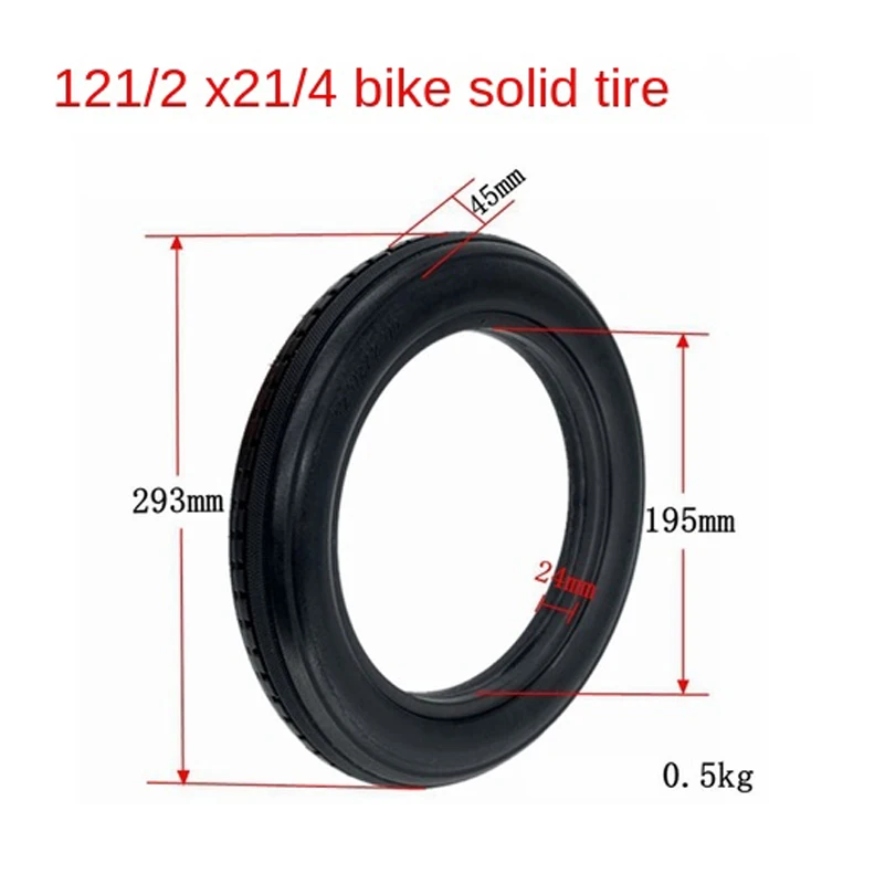 Solid Honeycomb Tire for Electric Vehicles and Bicycles - 12.5x2.25 Size
