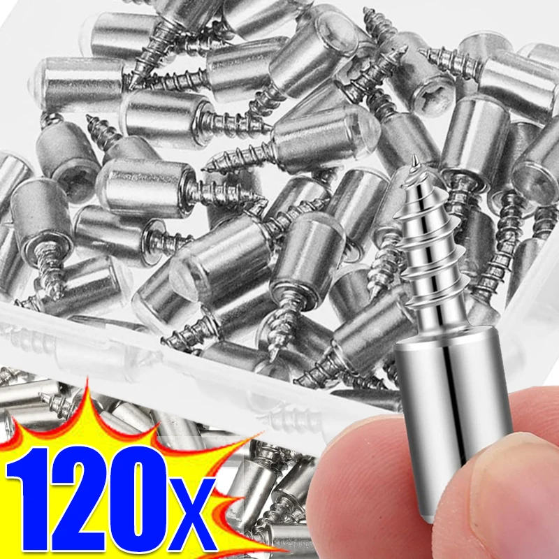 

Shelf Support Pegs Self-Tapping Screws Cabinet Laminate Bracket with Sleeve Kitchen Glass Furniture Plate Holder Fixed Screws