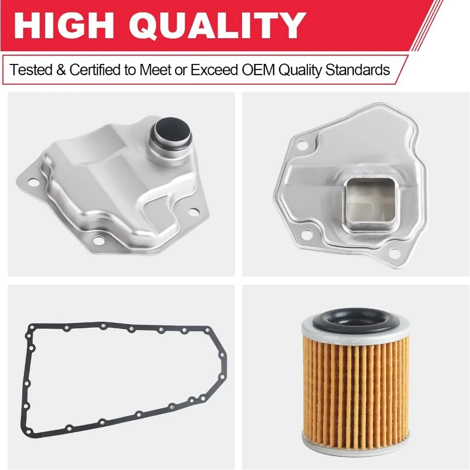Filter Kit Fits Transmission Valve Pan Gasket Oil Strainer for Nissan Altima Rogue Sentra NV200 Dodge Caliber Jeep Mitsubishi