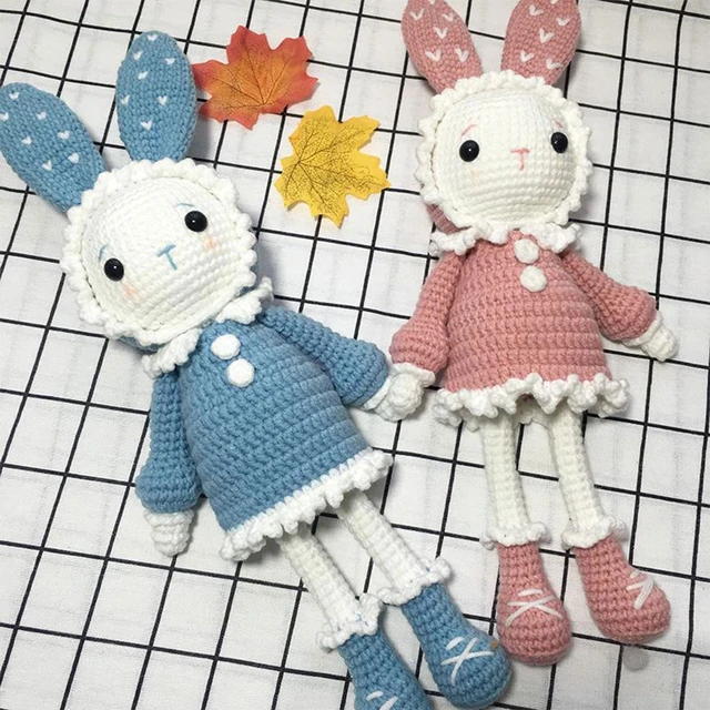 DIY Crochet Amigurumi BUNNY Craft Kit for Adults, Beginner Crochet