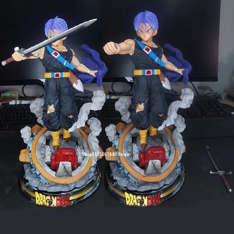25Cm Anime Dragon Ball Figure T-Rex Trunks Future Figure Statue Dbz Trunks Super Saiyan Figurine Gk Pvc Modello Da Collezione Giocattoli