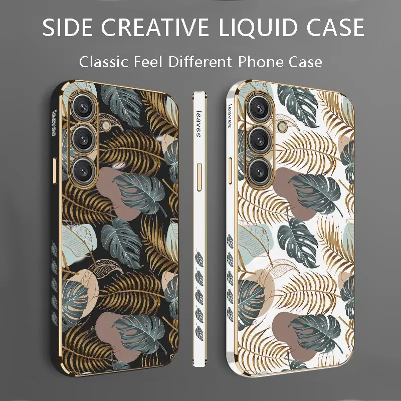 Luxurious Textured Leaf Design Phone Case