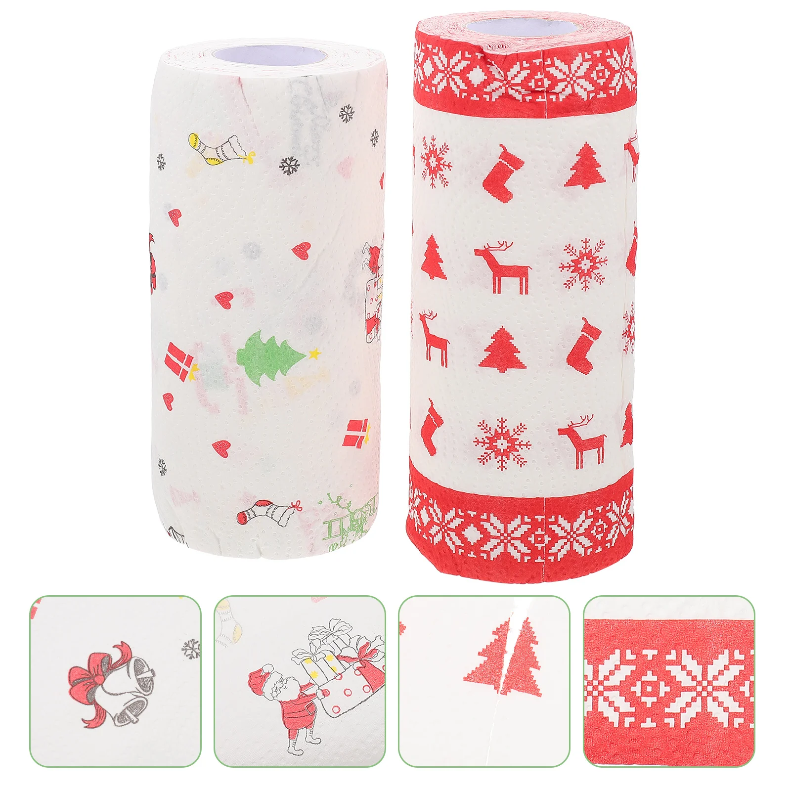 

Christmas Decorations Grease-Proof Paper Fried Food Paper Christmas Themed Snacks Dish Towel Food Paper Kitchen Supplies