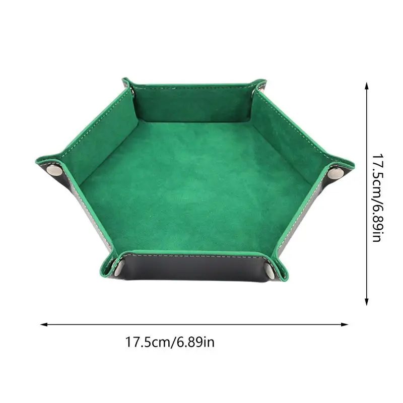 Folding Dice Tray Folding Dice Rolling Mat Desk Organizer Velvet Dice Board Portable Dice Holder Dice Storage Rolling Tray For 6