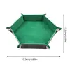 Folding Dice Tray Folding Dice Rolling Mat Desk Organizer Velvet Dice Board Portable Dice Holder Dice Storage Rolling Tray For 6