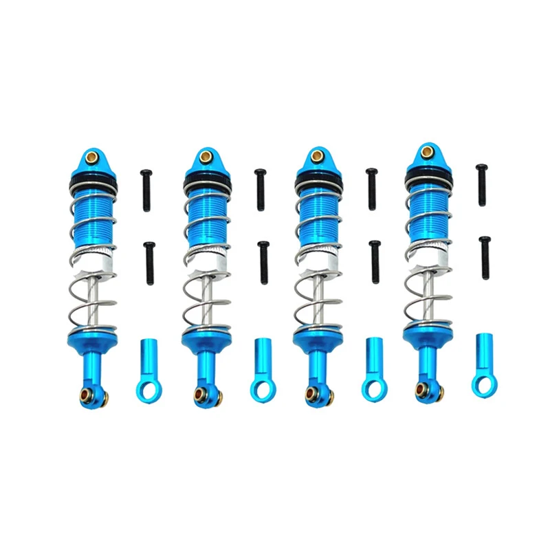 4pcs Metal Upgrade Spring Shock Absorbers for High-Speed 1:16 RC Car