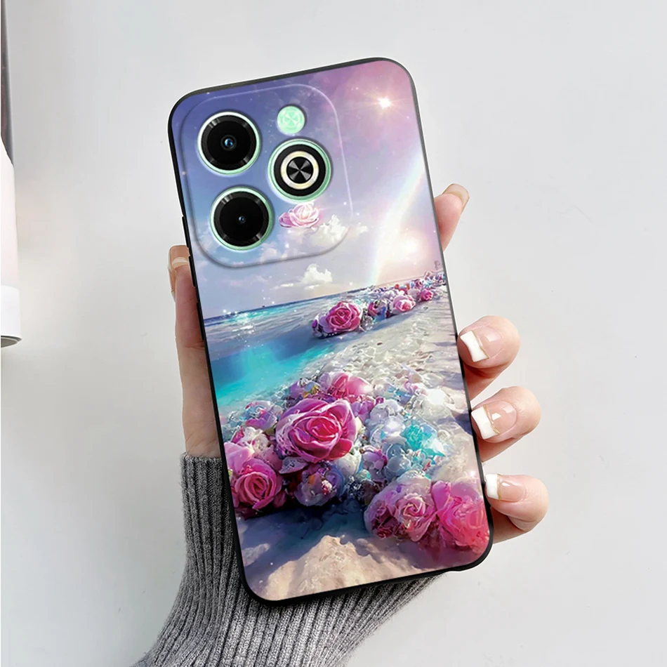 Fashionable Marble Black Silicone Soft Phone Case – Stylish Protective Back Cover s