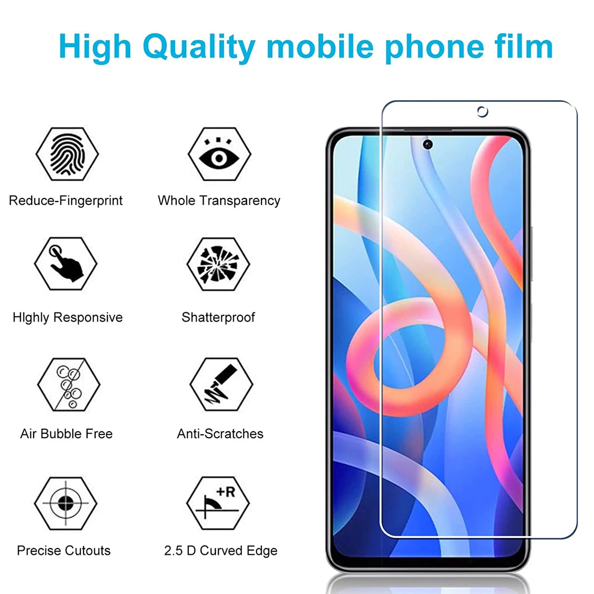 1/2/3/4Pcs Tempered Glass For Xiaomi POCO X4 Pro 5G Screen Protector Glass Film — view 3