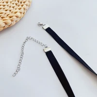Simple vintage noir velours sangle tour de cou tour de cou tour de cou tour de cou court clavicule décolleté décolleté accessoires 6