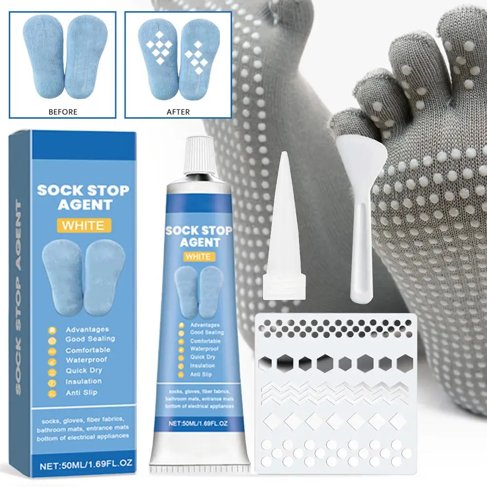 กาวกันลื่นแบบแห้งเร็ว โปร่งใส สำหรับทำถุงเท้ากันลื่น ป้องกันน้ำ สำหรับถุงเท้ากันลื่น 1