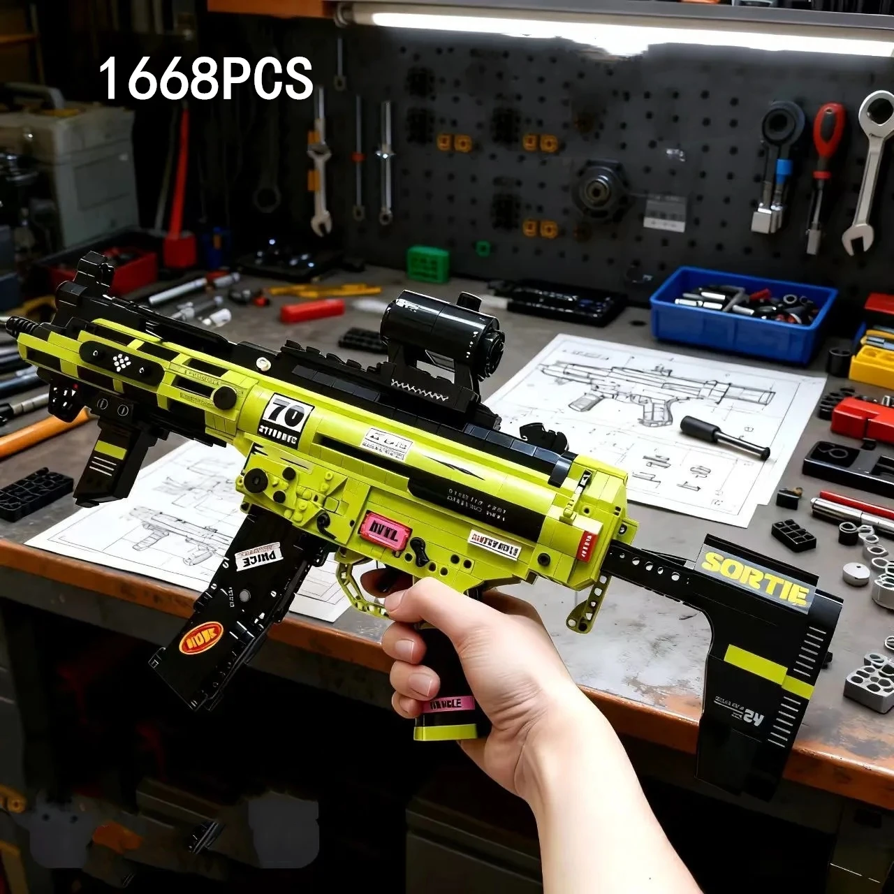 Funny Joy Building Kit Construction Model Toy Gun Building Blocks Set Collectible Gift Idea Set for Adults and Teen Boy Toys