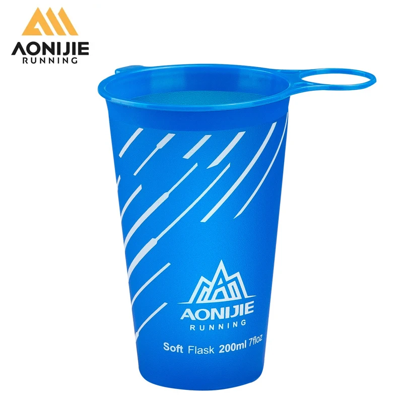 AONIJIE Sports Water Bottle Running Soft Water Cup Drinking Bottle Fold Portable Marathon Running Cycling Gym 200ML