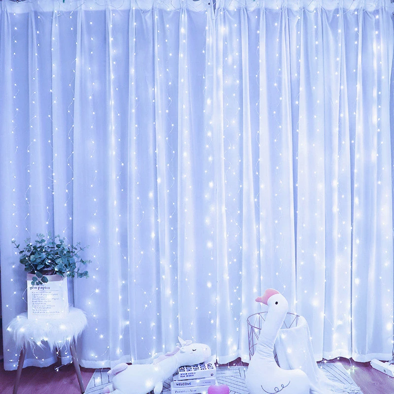 Description Picture 3 of item6/4/3M Curtain Garland Led String Lights Festival Christmas Decoration USB Remote Control Holiday Light For Bedroom Home Outdoor