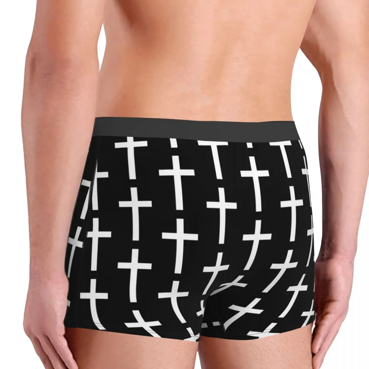 Catholic Jesus Cross Boxer Shorts For Men 3D Printed Male Christian Religious Underwear Panties Briefs Breathbale Underpants 4