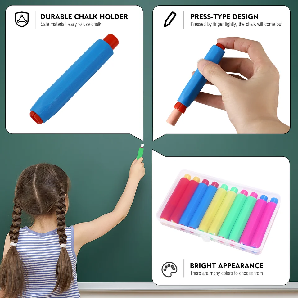 PPYY-5X Chalk Holder Case Cover For Plastic School... – Vicedeal