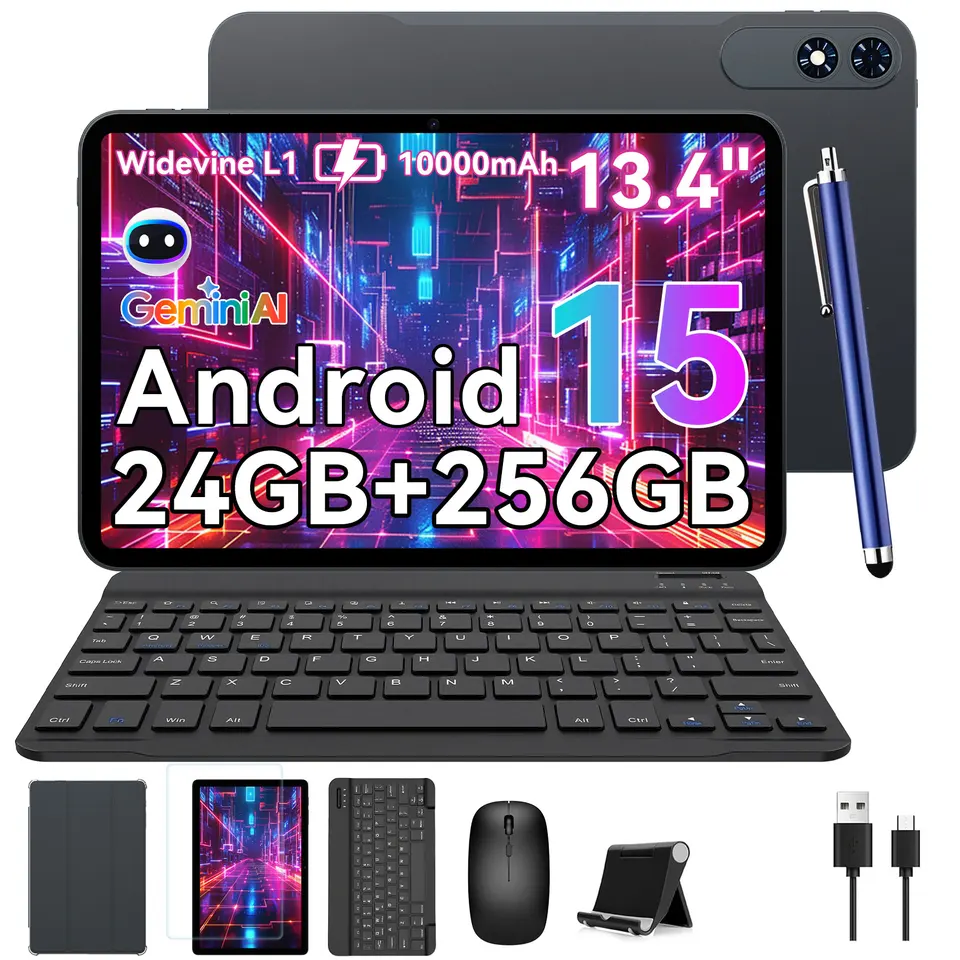 TABWEE T60 PRO Android 15 Tablet with Keyboard - 13.4