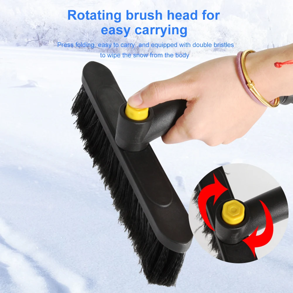 Car Ice Scraper Snow Brush Detachable Winter Snow Shovel Pivoting Head