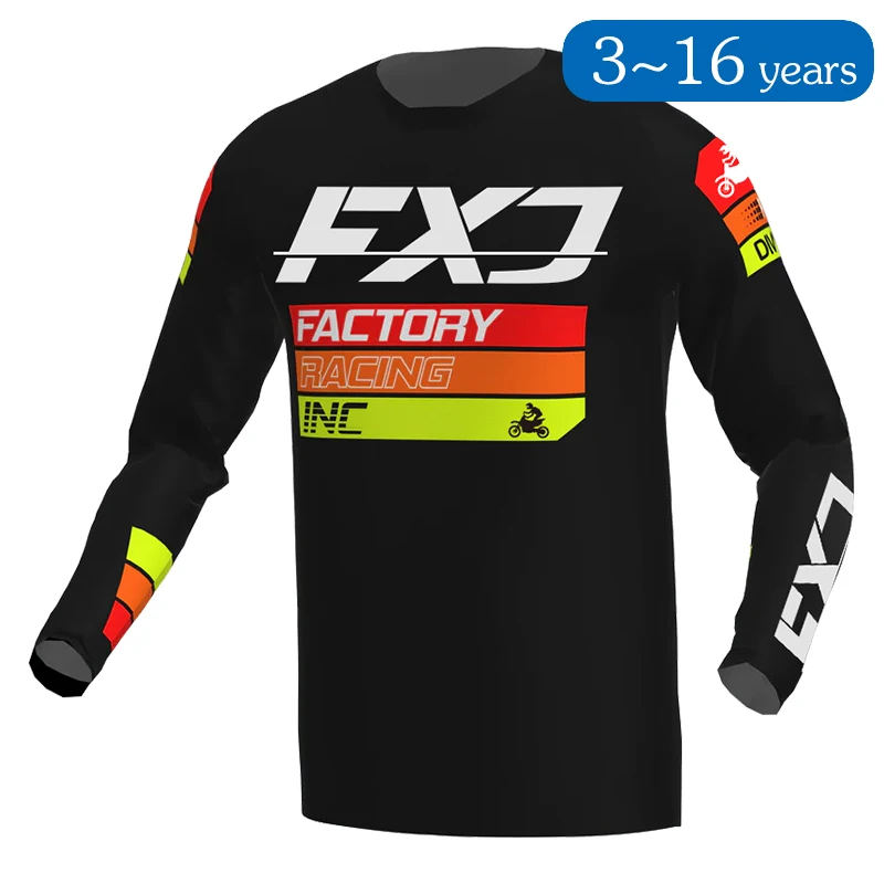 어린이용 오프로드 오토바이 저지, 모토크로스 셔츠, 3 4 5 6 7 8 9 10 11 12 13 14 15 16 세, mx bmx 엔듀로 키즈