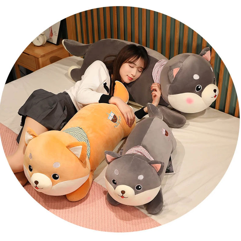 Milk Tea Dog Hugging Pillow Plush Stuffed Animal Stuffed Collection