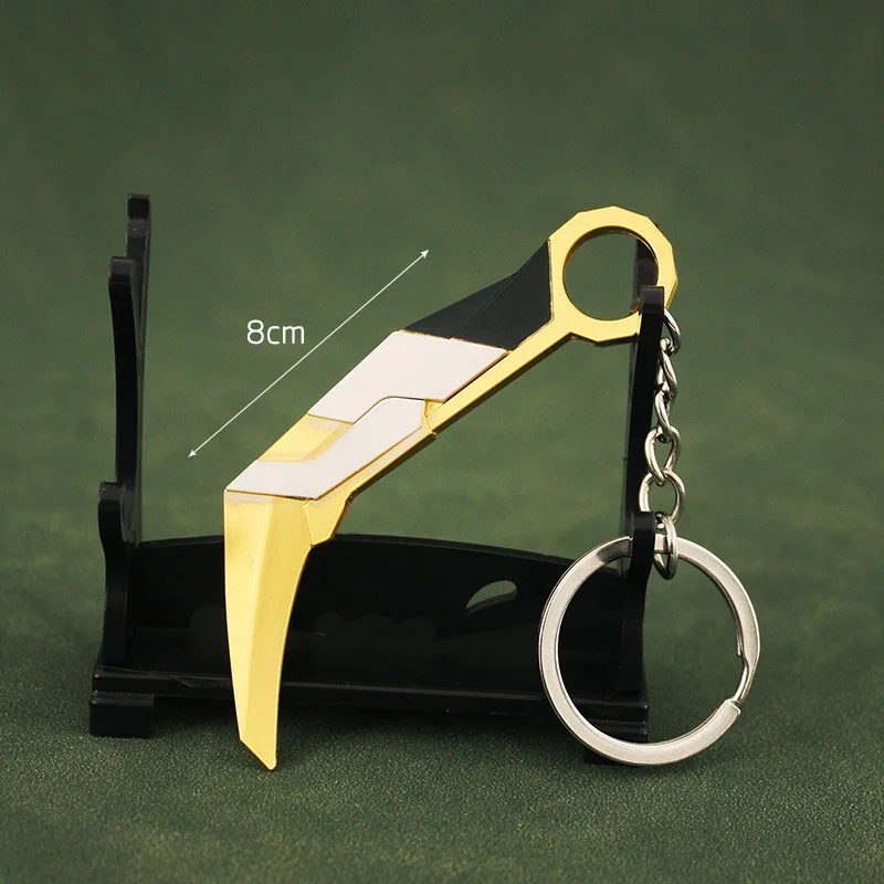 Valorant Weapon Prime Karambit Tactical Knife 8cm Metal Material Game Weapon Model Keychain Samurai Sword Gifts Toys for Boys
