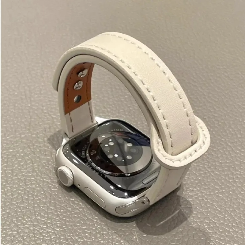 รูปสินค้า สายหนังแท้สุดเท่ ใส่ได้ทุกรุ่น Apple Watch