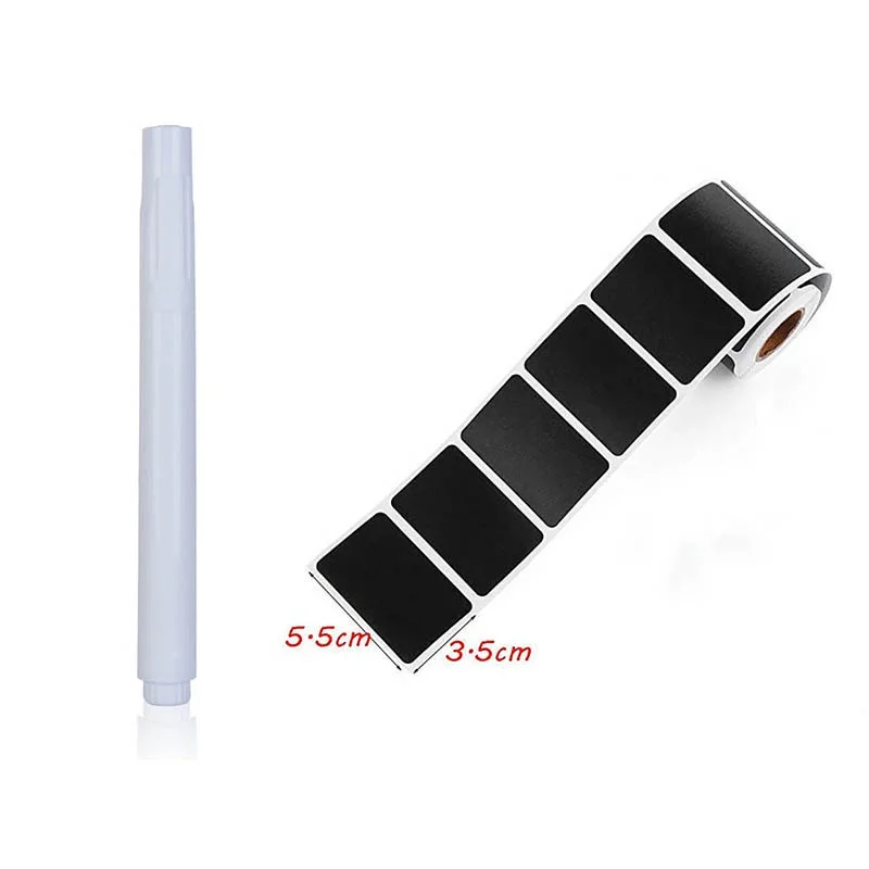 Label Stickers 120pcs/roll Jars Erasable Chalkboard Waterproof Craft Kitchen Blackboard Tag Marker Without Pen