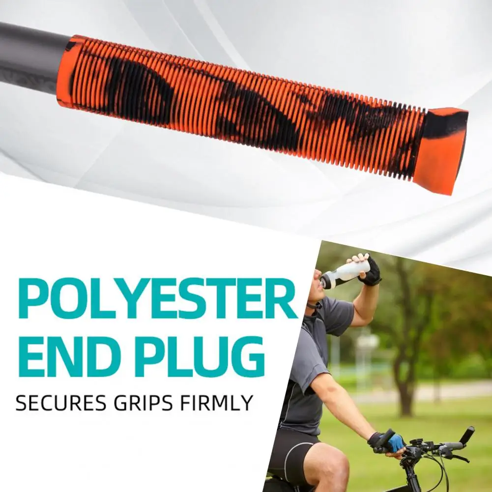 Bicycle Handlebar Grips with Handle Plug Comfortable Shock Absorption for Mtb Road Bike Scooters