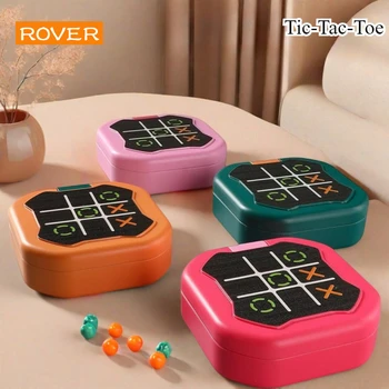 Tic-Tac-Toe Board Board Giochi elettronici multifunzionali Puzzle Montessori Gioco da tavolo Scacchi Set di scacchi portatile per adulti Bambini 1