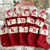 Christmas Stocking Knitting Snowflake Letter Socks Christmas Decoration For Home Christmas Alphabet Knitting Sock New Year Gift