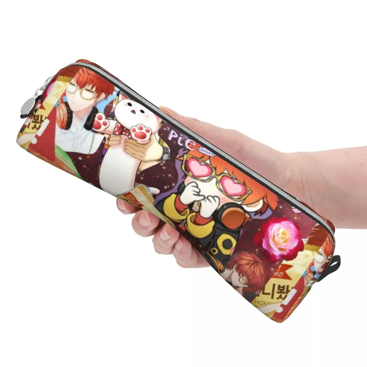 Cute Mystic Messenger 707 Seven Pencil Cases Pencilcases Pen for Student Big Capacity Bag Students School Cosmetic Stationery