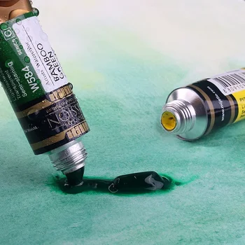 Korea Mijello Misson36/34/24/12 Color Watercolor Paint for Beginner Watercolor Paper Painting Brush Drawing Supplies 4