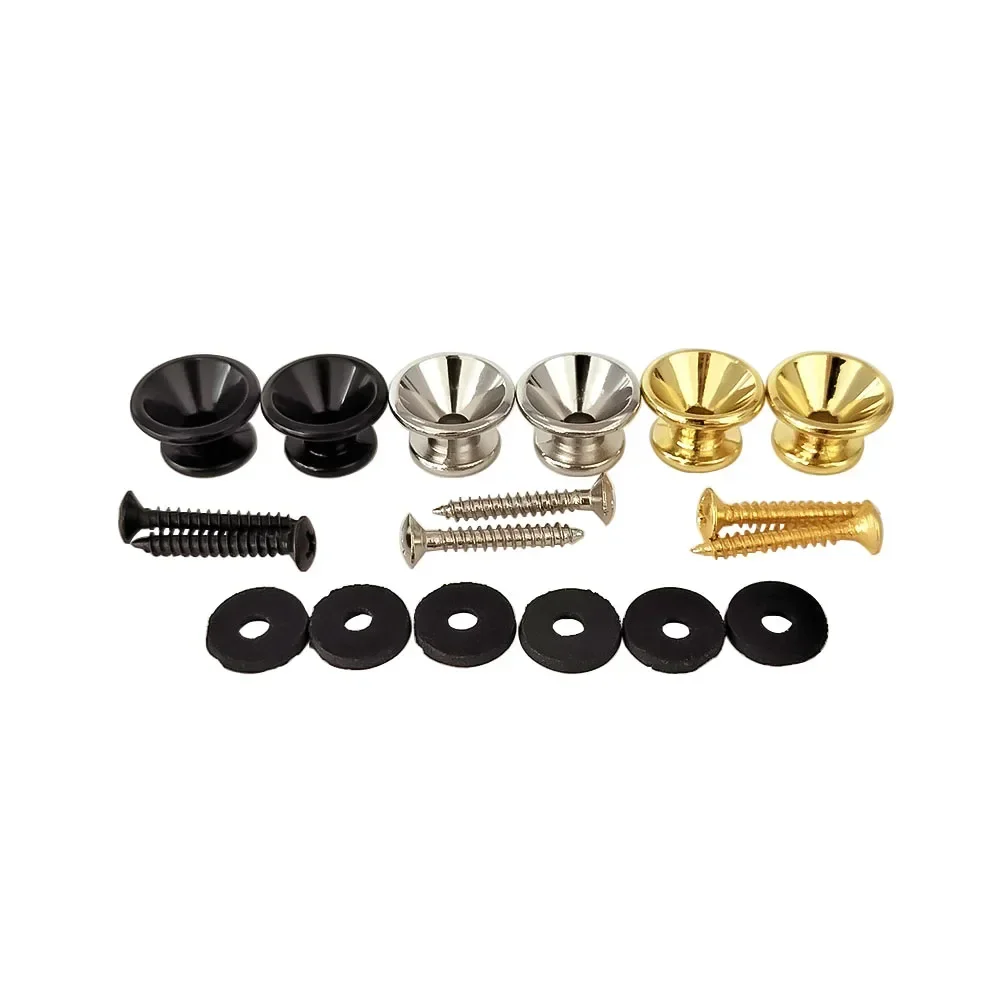 2 teile/los Metall Gitarre Taste Elektrische Bass Strap Locking Pegs Metall Ende Ukulele Schnalle Lock Pins Gitarre Zubehör Multi Farbe – Detail 1