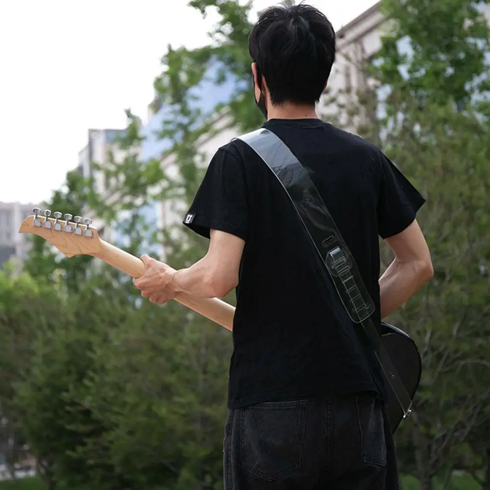 Adjustable Guitar Shoulder Belt Durable Premium Strap Transparent Pc Material High Density Buckle Guitar Parts Accessories