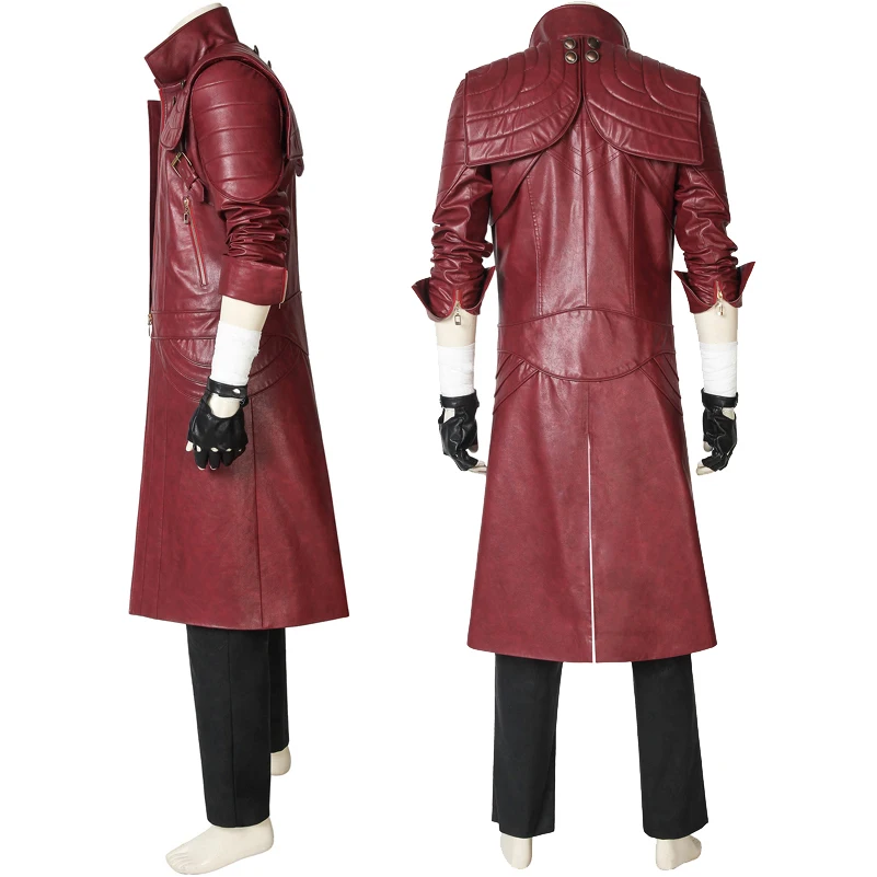 Demon Hunter Dante Game DMC 5 Cosplay Costume Red Long