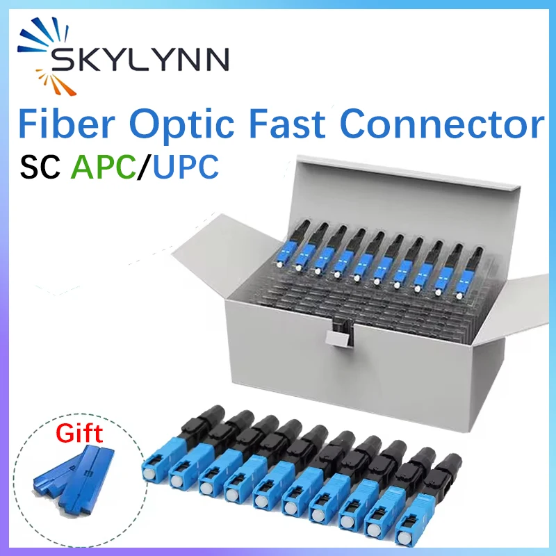 SC APC/UPC Quick Field Assembly FTTH Embedded Fiber Optic Quick Connector SC APC SM Fiber UPC Cold Connector fiber optic adapter