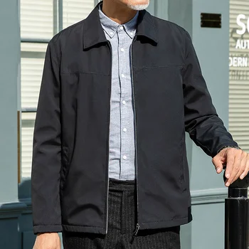 Uomo Nuovo Nuovo Uomo di Mezza Età Anziani Giubbotti Plus Size Primavera Blazer Solido Autunno Business Giacca Casual Papà Vestito Più il formato 1