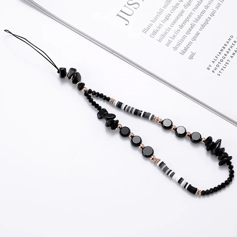 Uposao Lanière De Téléphone Avec Perles En Acrylique Polymère Et Argile - Porte-clés Mignon Et Anti-perte - Décoration Colorée Pour Téléphone