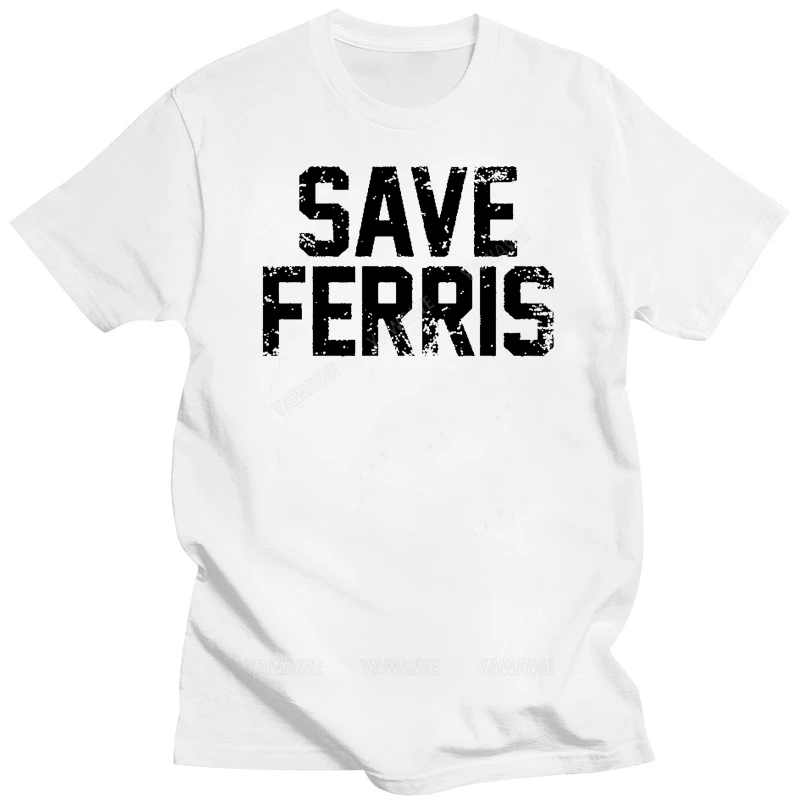 

Black t shirt for male tee-shirt Ferris Buellers Day Off Mens Save Ferris T-shirt Large Athleticer Heather Fashion Summer Tops