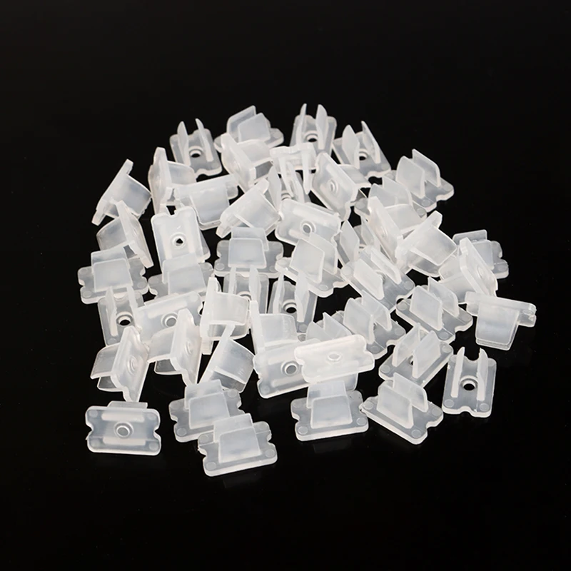 LED Strip Clips 50Pcs 6*12MM LED Strip Fix Clips Connector For Fixing 2835 Neon Light 220V COB Plastic Buckle