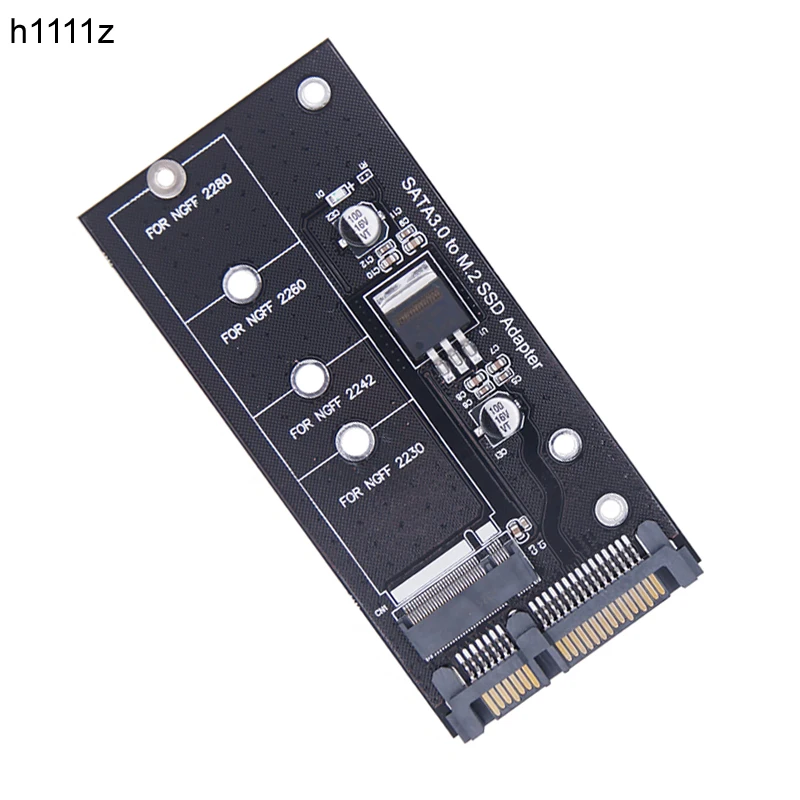 Adaptateur M2 SATA vers SATA, convertisseur M.2 vers SATA, 2.5 ", carte Riser 6Gbps, prise en charge de la clé B, 2230, 2242, 2260, 2280, SSD M2