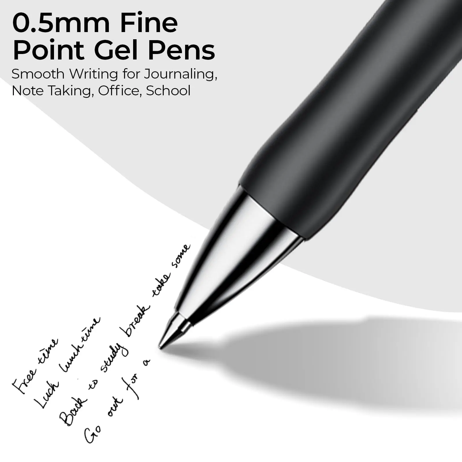 M&G 30 Pcs 젤 펜, 0.5mm 파인 포인트 젤 잉크 펜, 고용량 개폐식 젤 잉크 롤러 볼 펜, 빠른 건조 젤 잉크 펜 위트