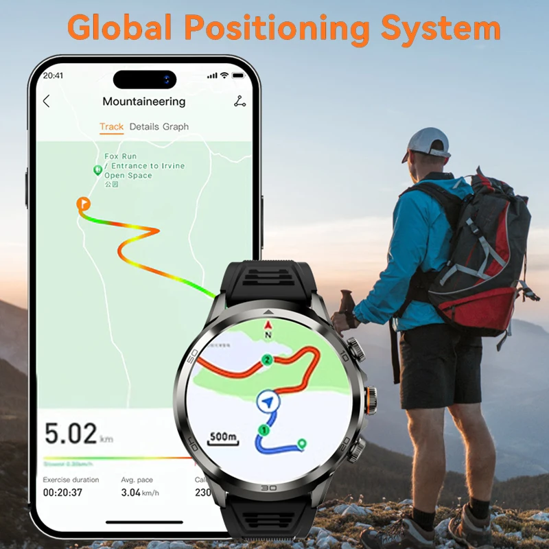 5G/4G Android Smart Watch inch AMOLED 1990mah Battery